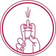 Перед первым применением проведите «калибровку» спрея путем нажатия на головку несколько раз.